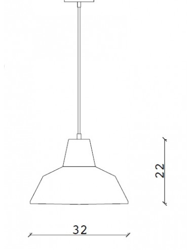 Lámpara colgante industrial Paraguas. Disponible en varios colores