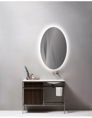 Espejo Ovalado Con LED Antillas