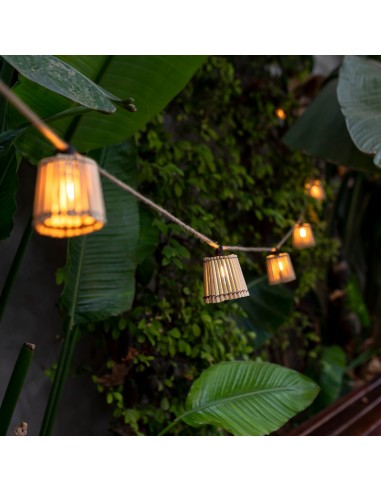 Guirnalda de luces de bambú para...
