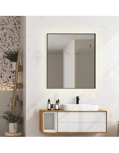 Espejo de baño rectangular con marco...