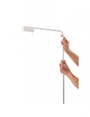 Comprar Lámpara de pie LED Retro en cromo regulable con lector