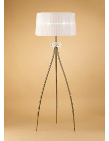 Lámpara de pie Loewe 3 Luces cuero...