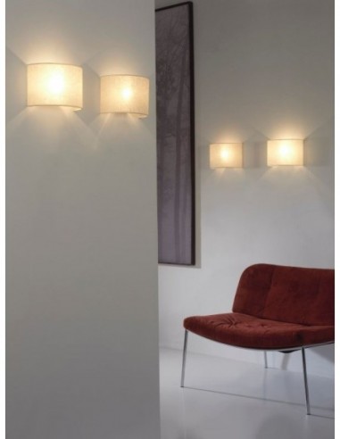 KEFA Luces de pared sin cable, apliques de pared a pilas, lámpara de pared  sin cableado con pantalla de tela blanca, lámpara de pared antigua para